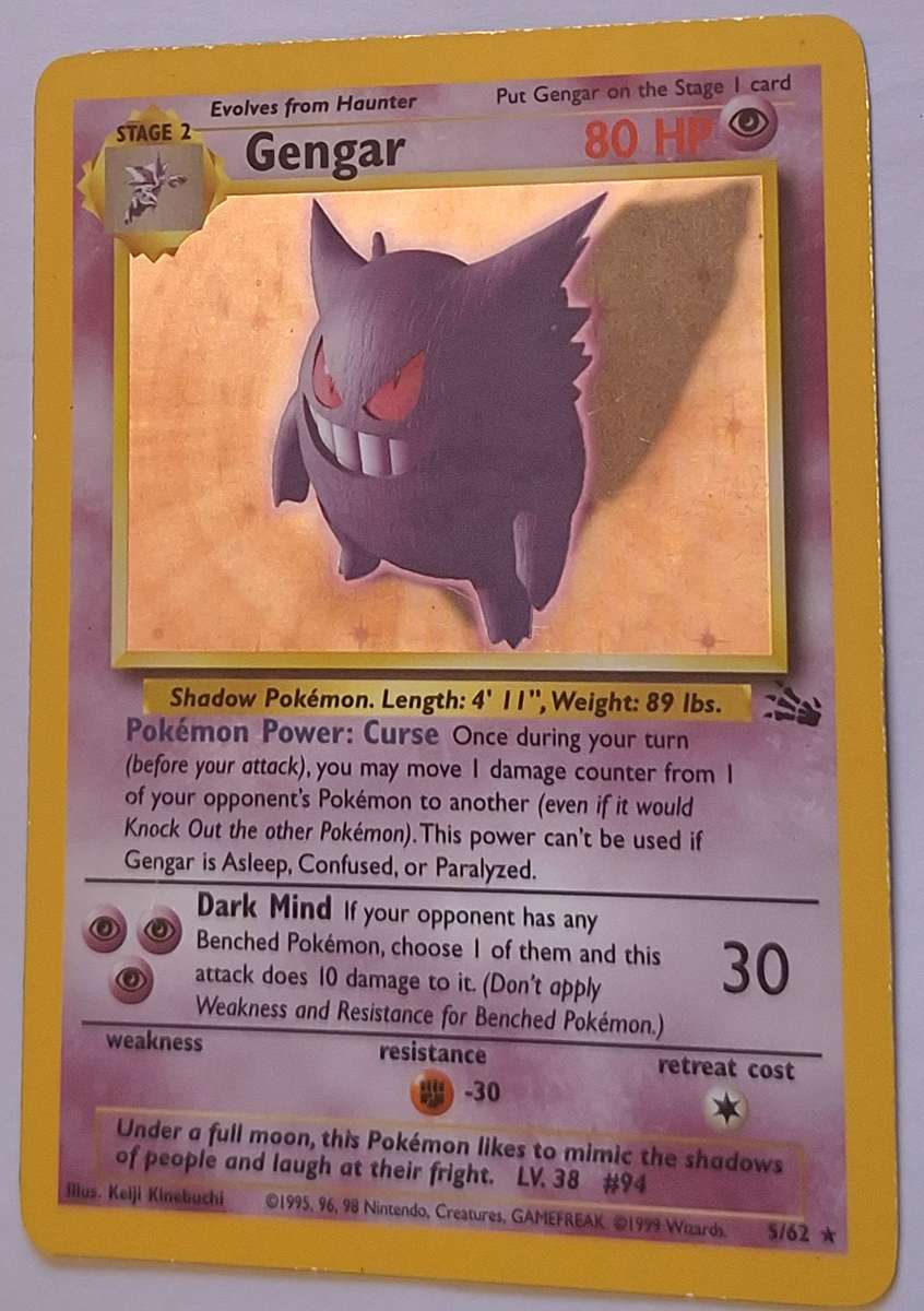 Pokemon Trading Cards Gengar 5/62 Holo