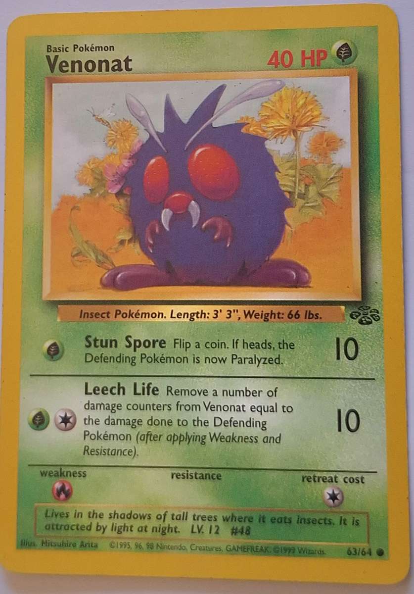 Pokemon Trading Cards Venonat 63/64