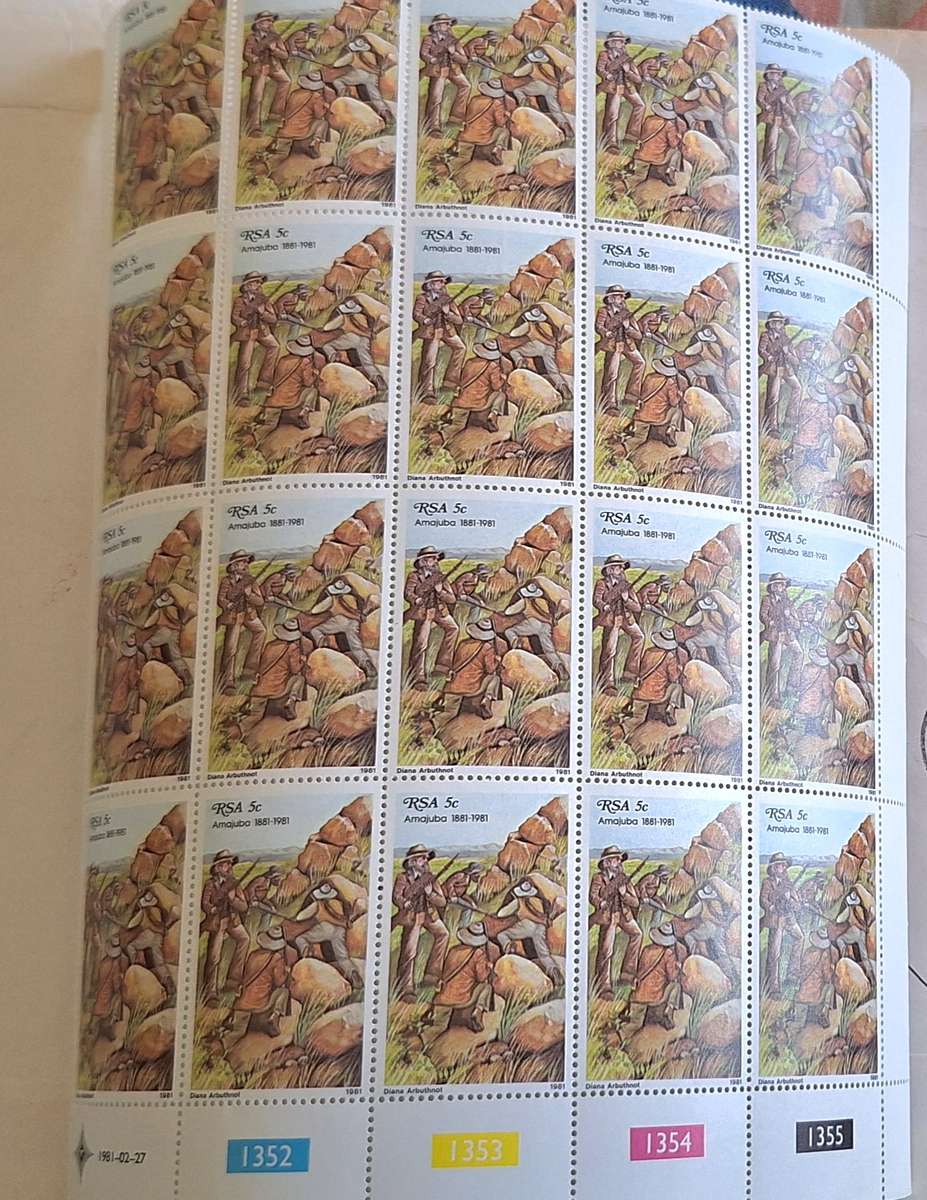 RSA 1981 Amajuba Anniversary 5c Mint Block of 20 Stamps