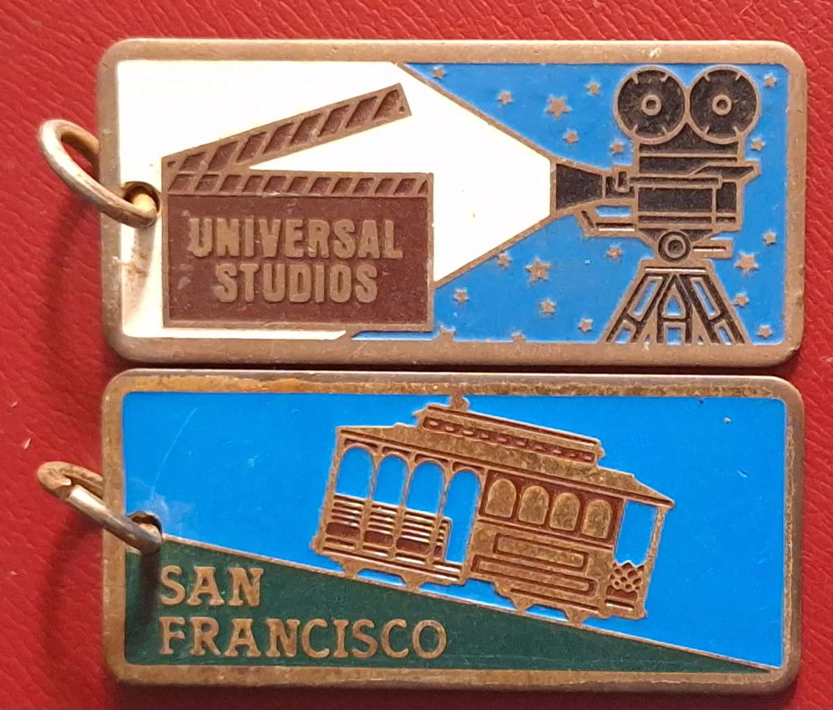 2 Brass Name Tags "Jennifer" from Universal Studios and San Francisco