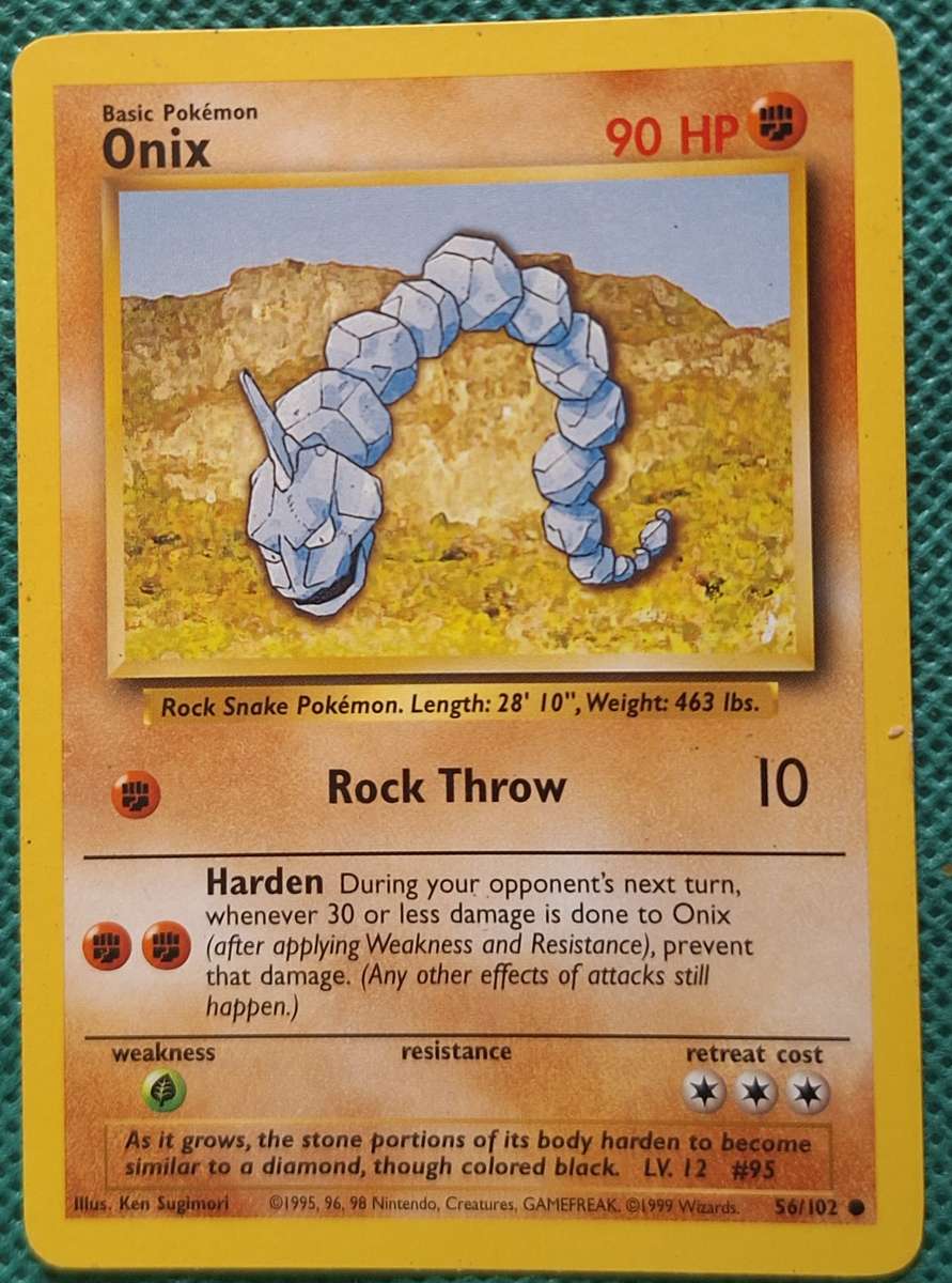 Pokemon Onix Rock Throw 56/102