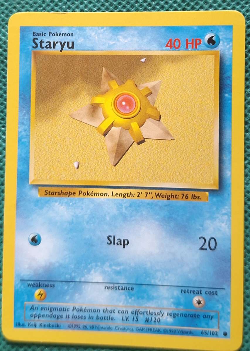 Pokemon Trading Cards Staryu 65/102