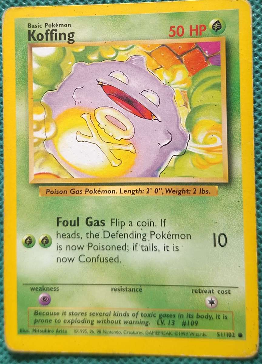 Pokemon Trading Cards Koffing 51/102
