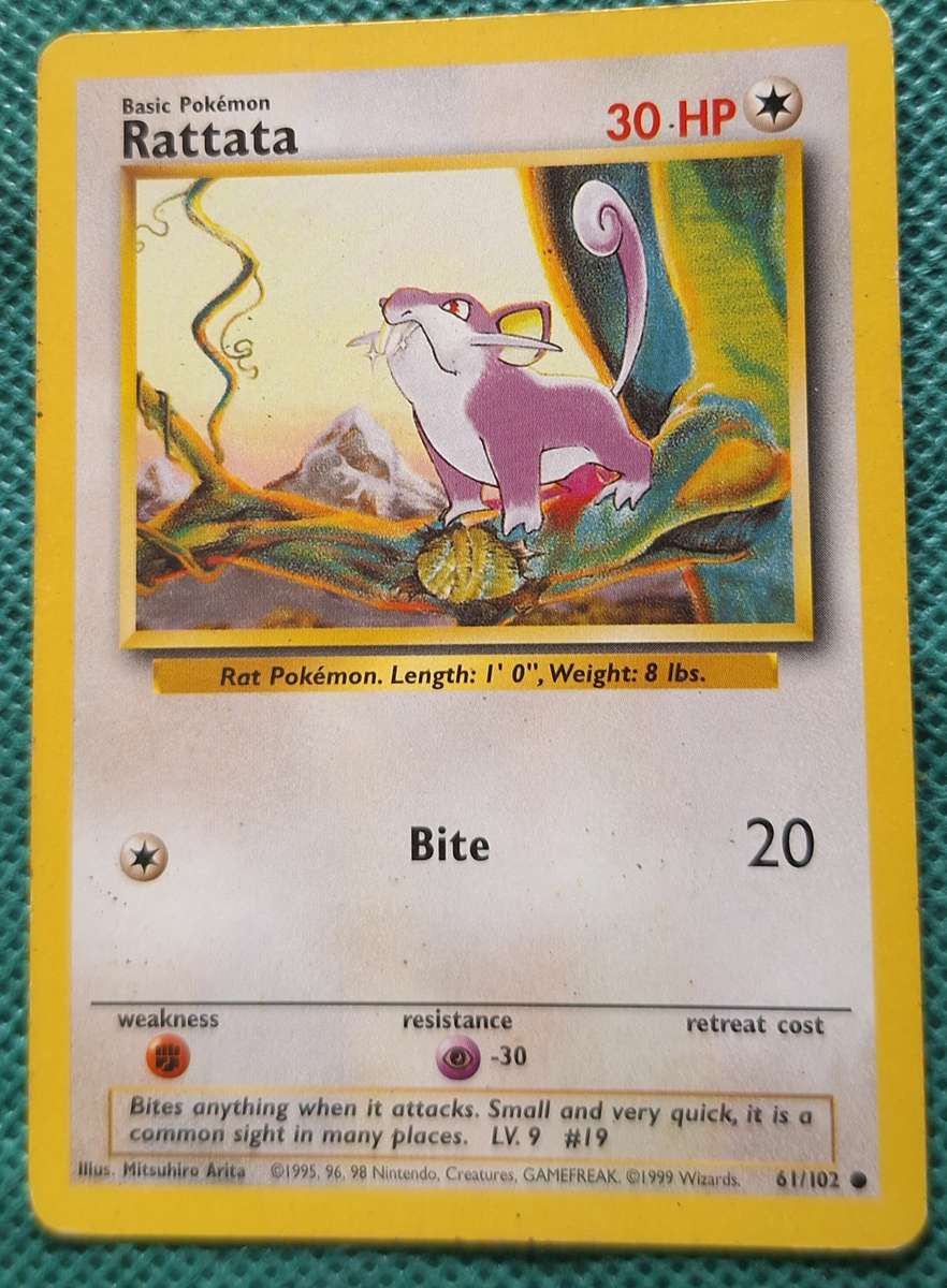 Pokemon Trading Cards Rattata 61/102