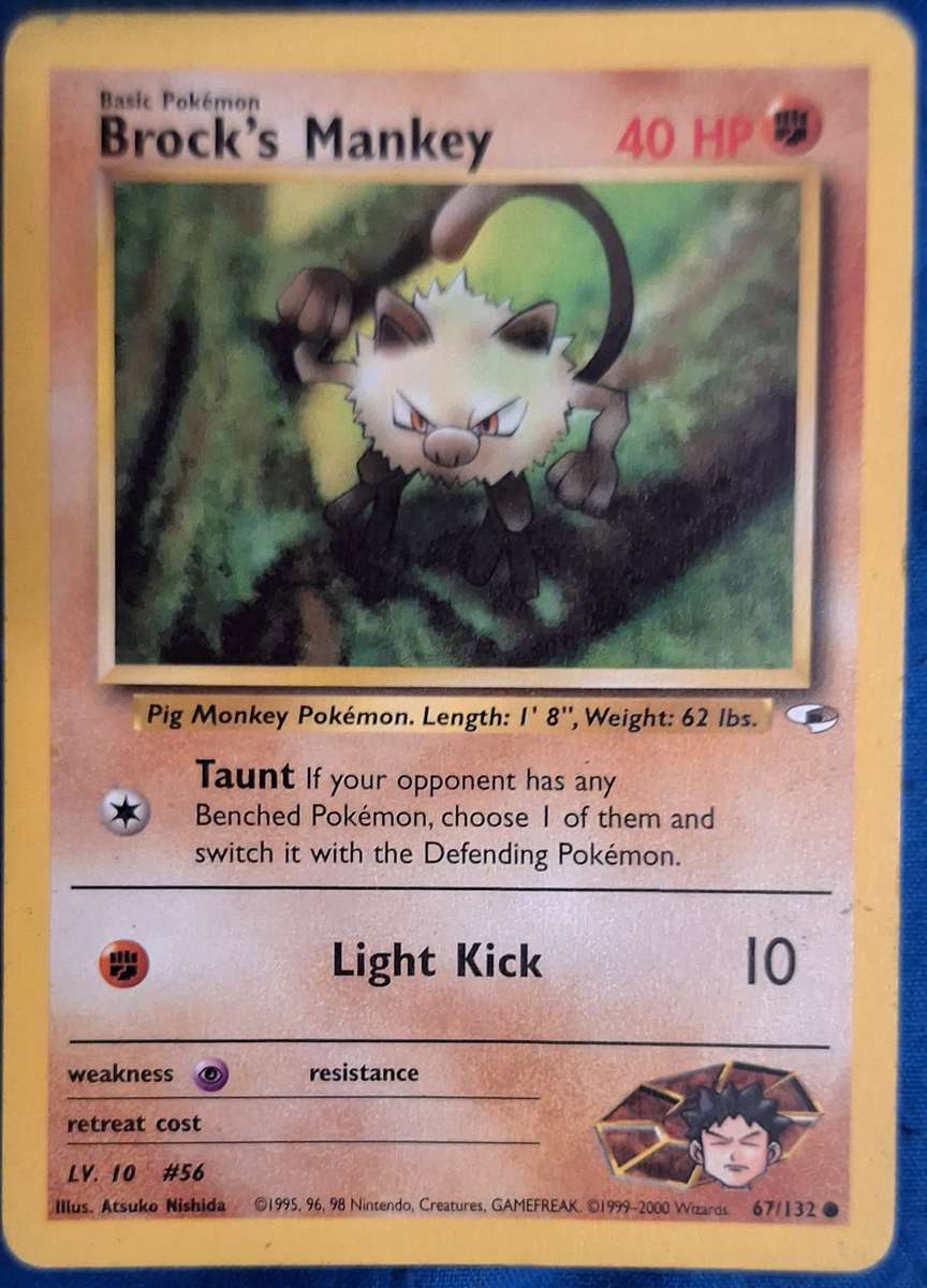 Pokemon Trading Cards Brock's Mankey 67/132