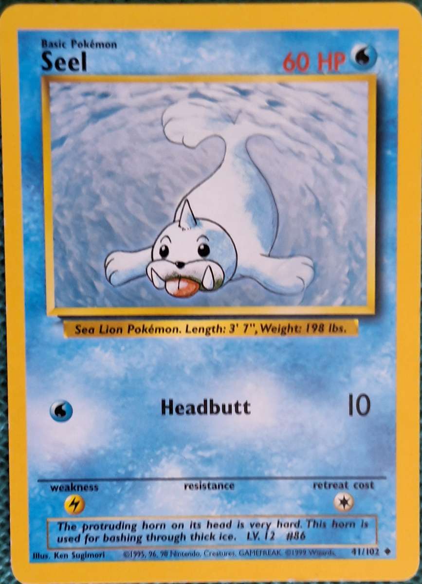Pokemon Trading Cards Seel 41/102