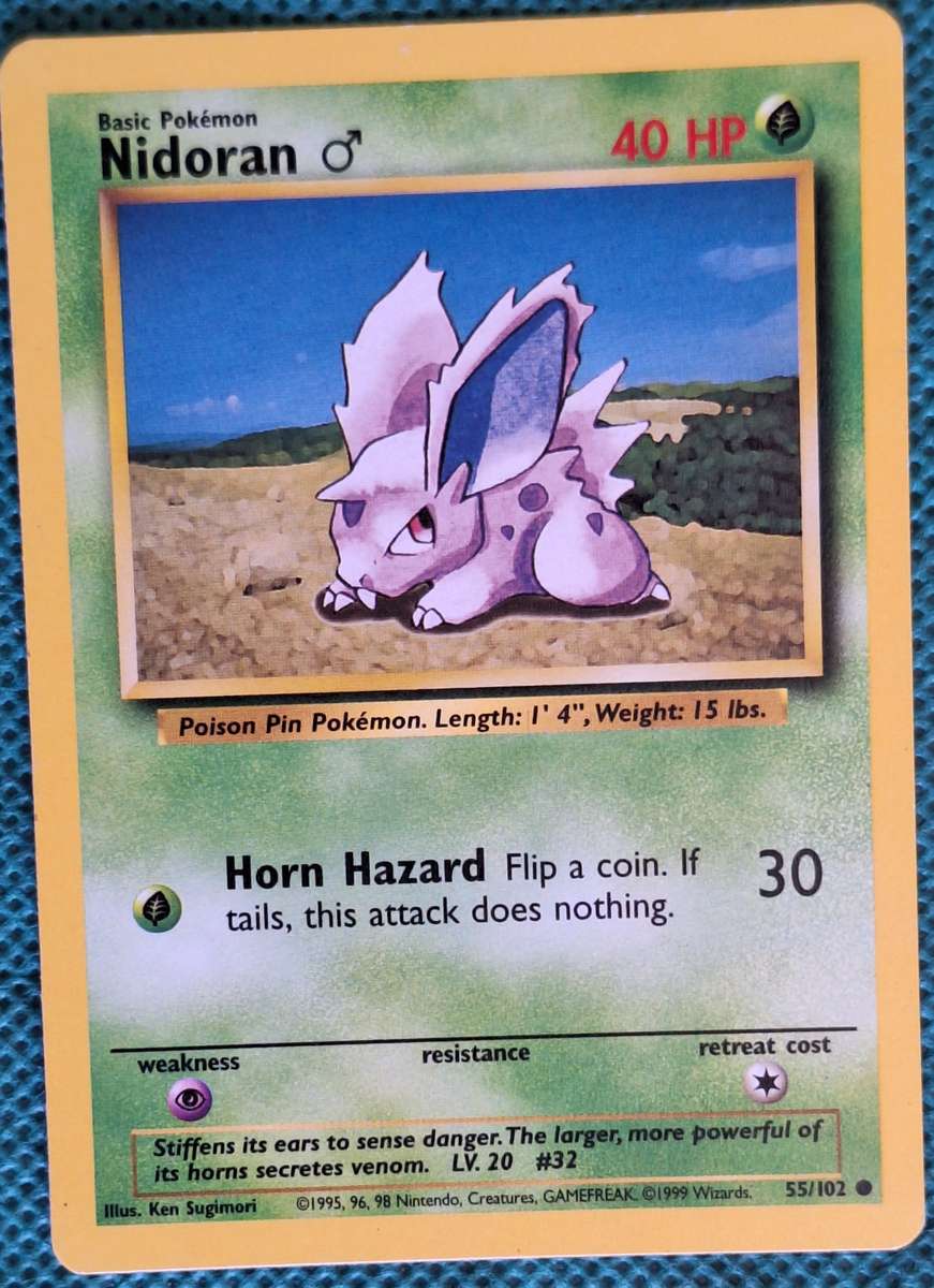 Pokemon Trading Cards Nidoran (M) 55/102