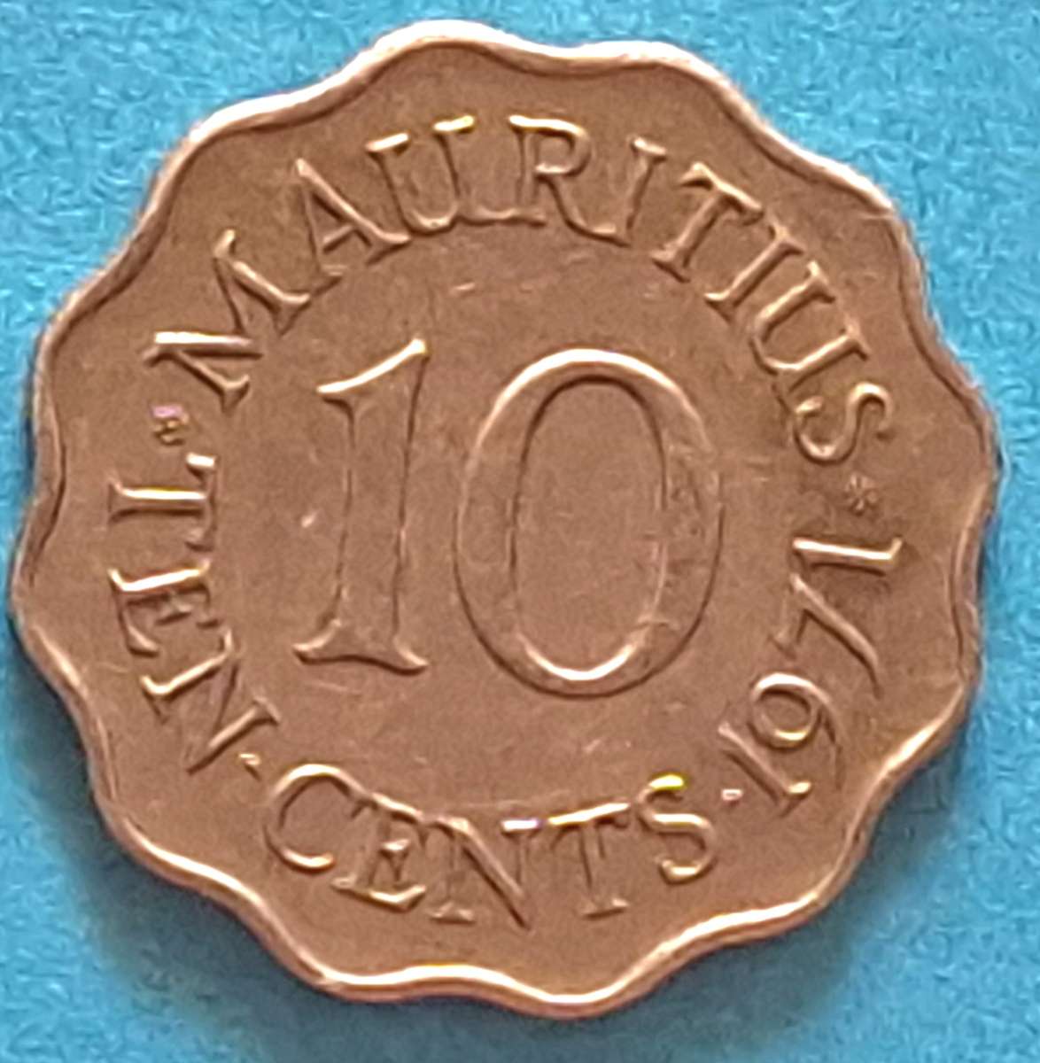 Mauritius 1971 Elizabeth II 10 cent Copper-nickel