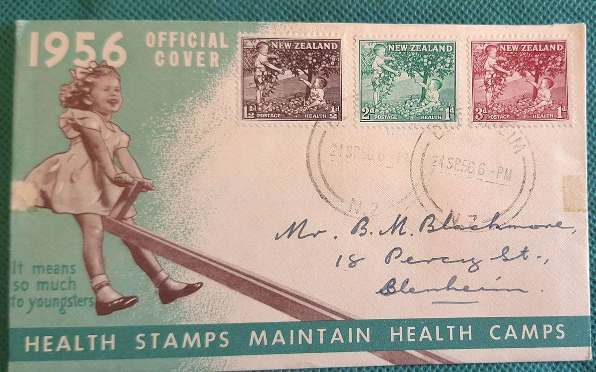 New Zealand 1956 Health Issue FDC