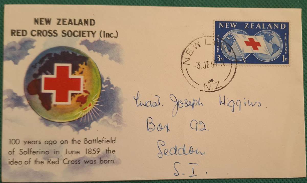 New Zealand 1959 Red Cross Centenary FDC