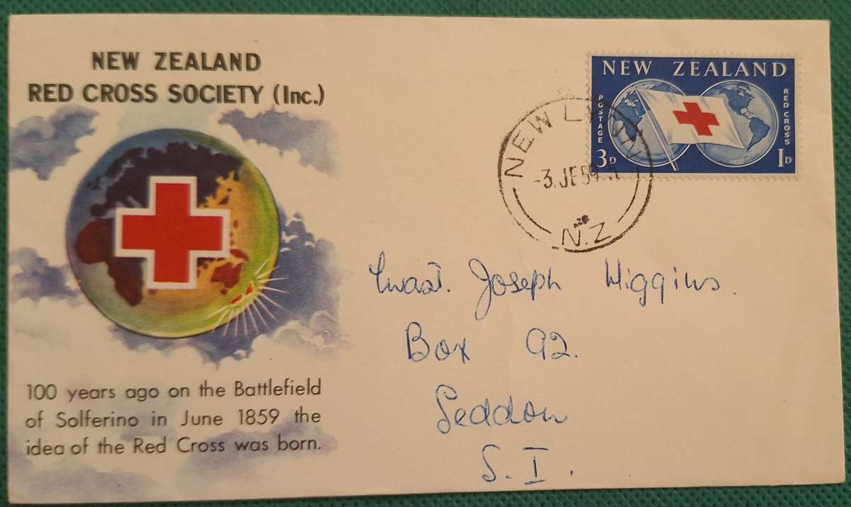 New Zealand 1959 Red Cross Centenary FDC