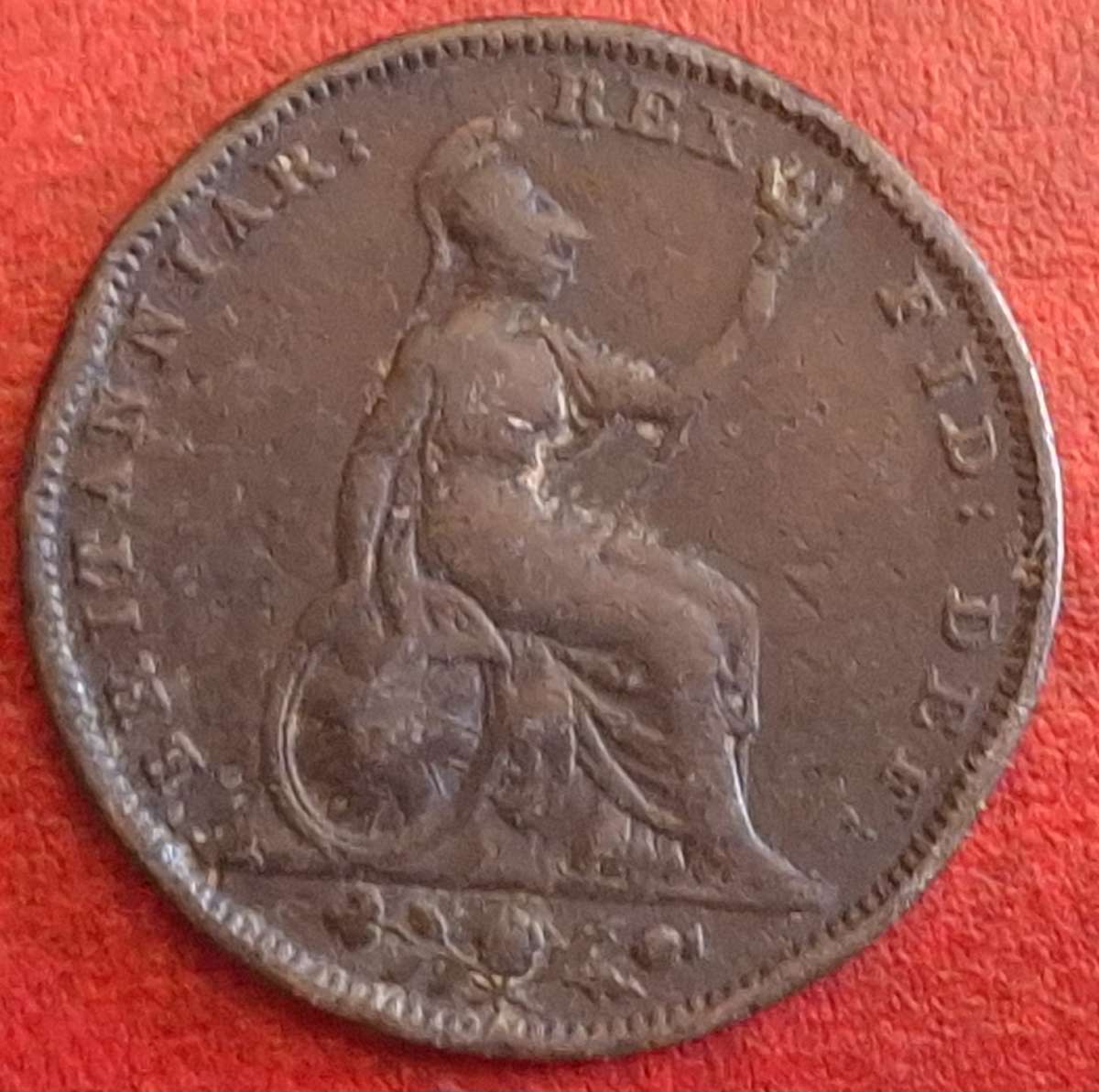 United Kingdom 1826 George IV 1 Farthing Copper
