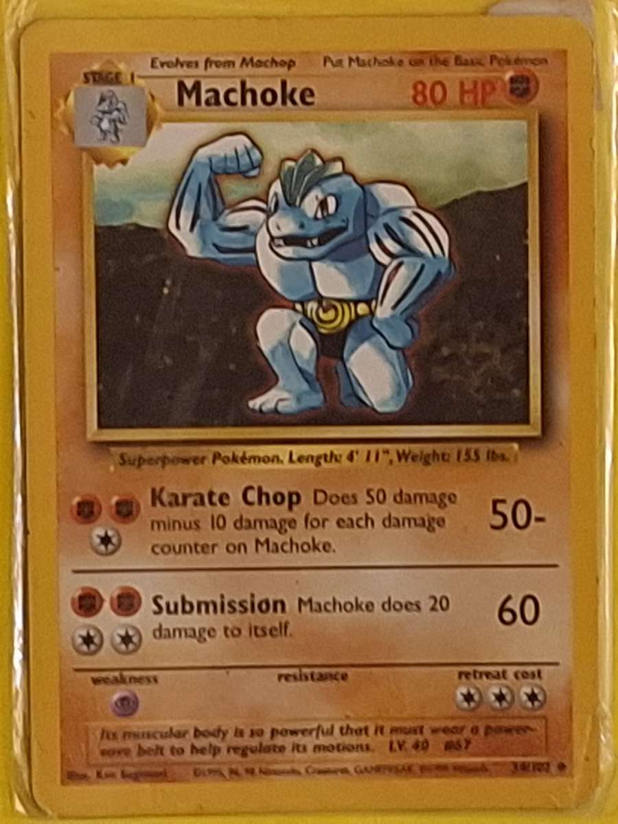 Pokemon Trading Cards Machoke 34/102