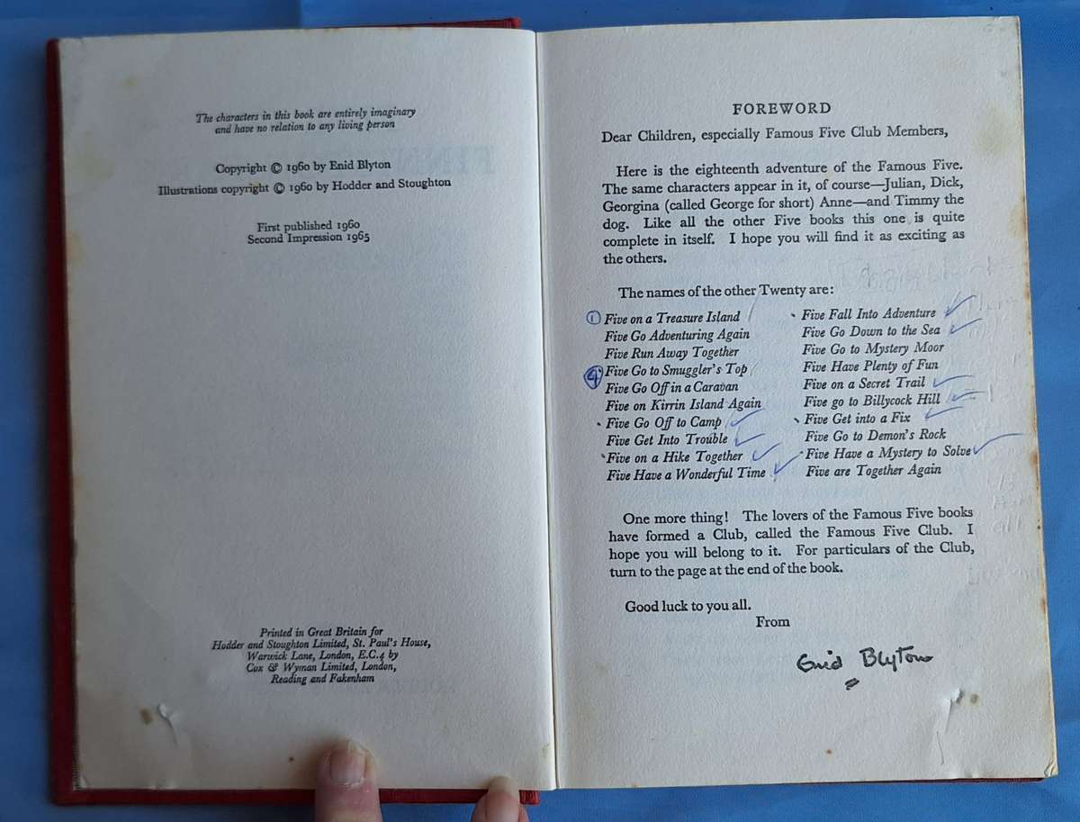 Five on Finniston Farm by Enid Blyton Hardcover 1965 Second Impression