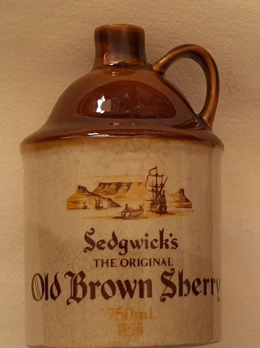 Sedgwick`s Old Brown Sherry G.C. Ware Empty 750ml bottle without top