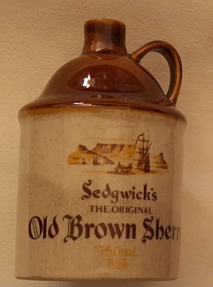 Sedgwick`s Old Brown Sherry G.C. Ware Empty 750ml bottle without top