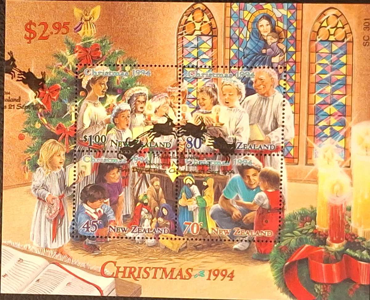 New Zealand 1994 Christmas 1 Cancelled Miniature Sheet