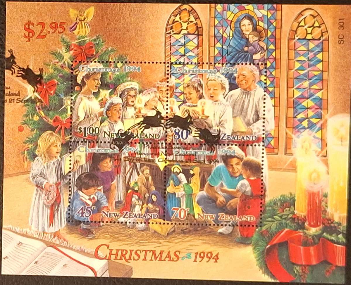 New Zealand 1994 Christmas 1 Cancelled Miniature Sheet