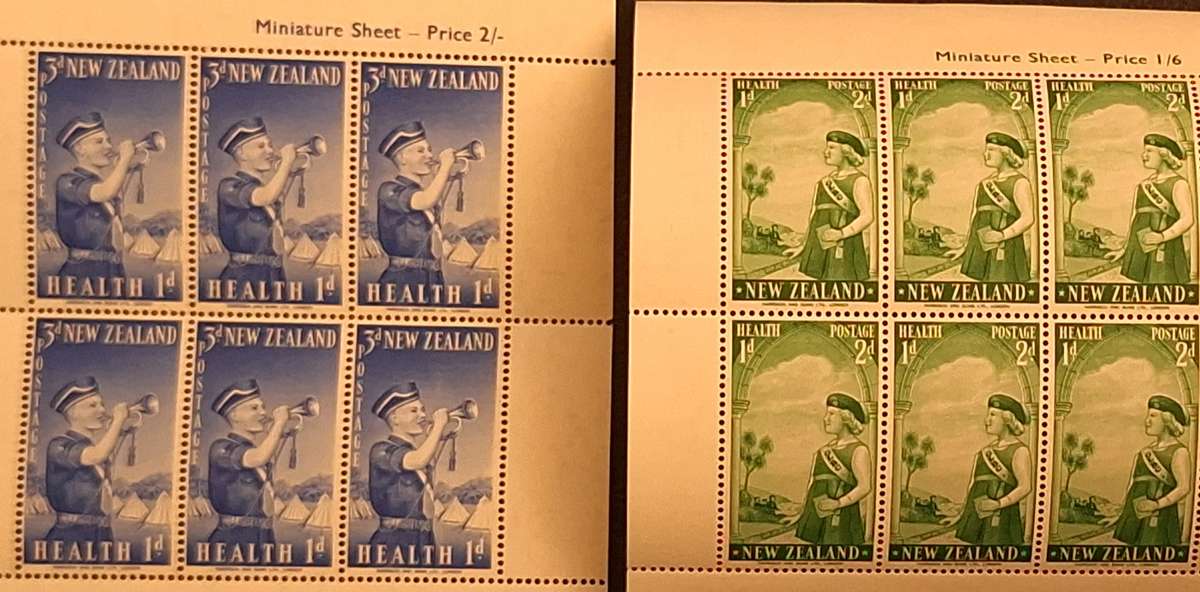 New Zealand 1958 Health Issue Set of  Unused Hinged Miniature Sheets