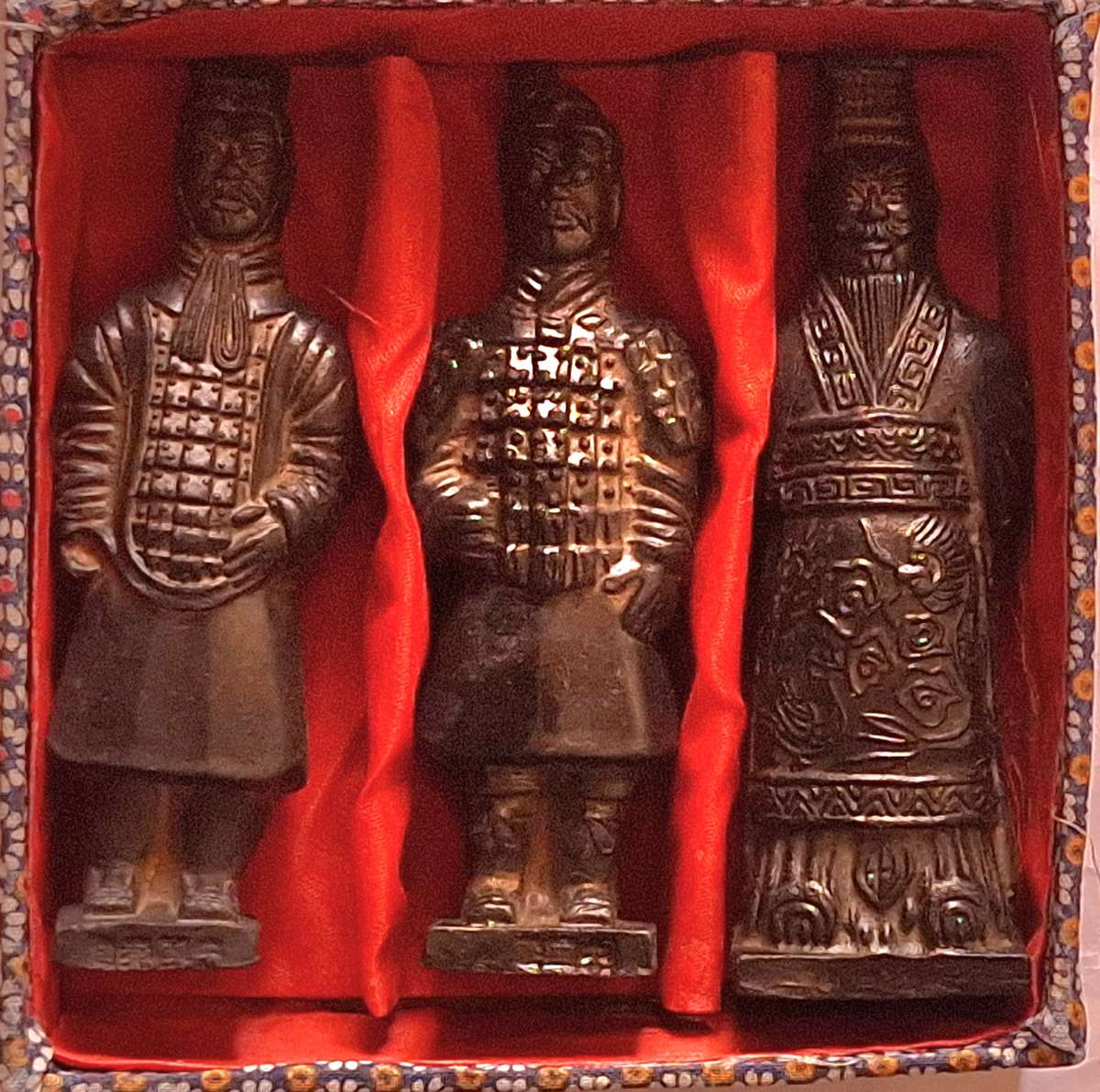 Three Chinese Terracotta Army Replica Infantry Figurines