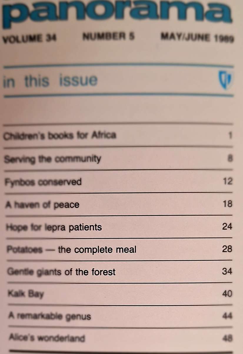 South African Panorama May/June 1989 Vol 34 No 5