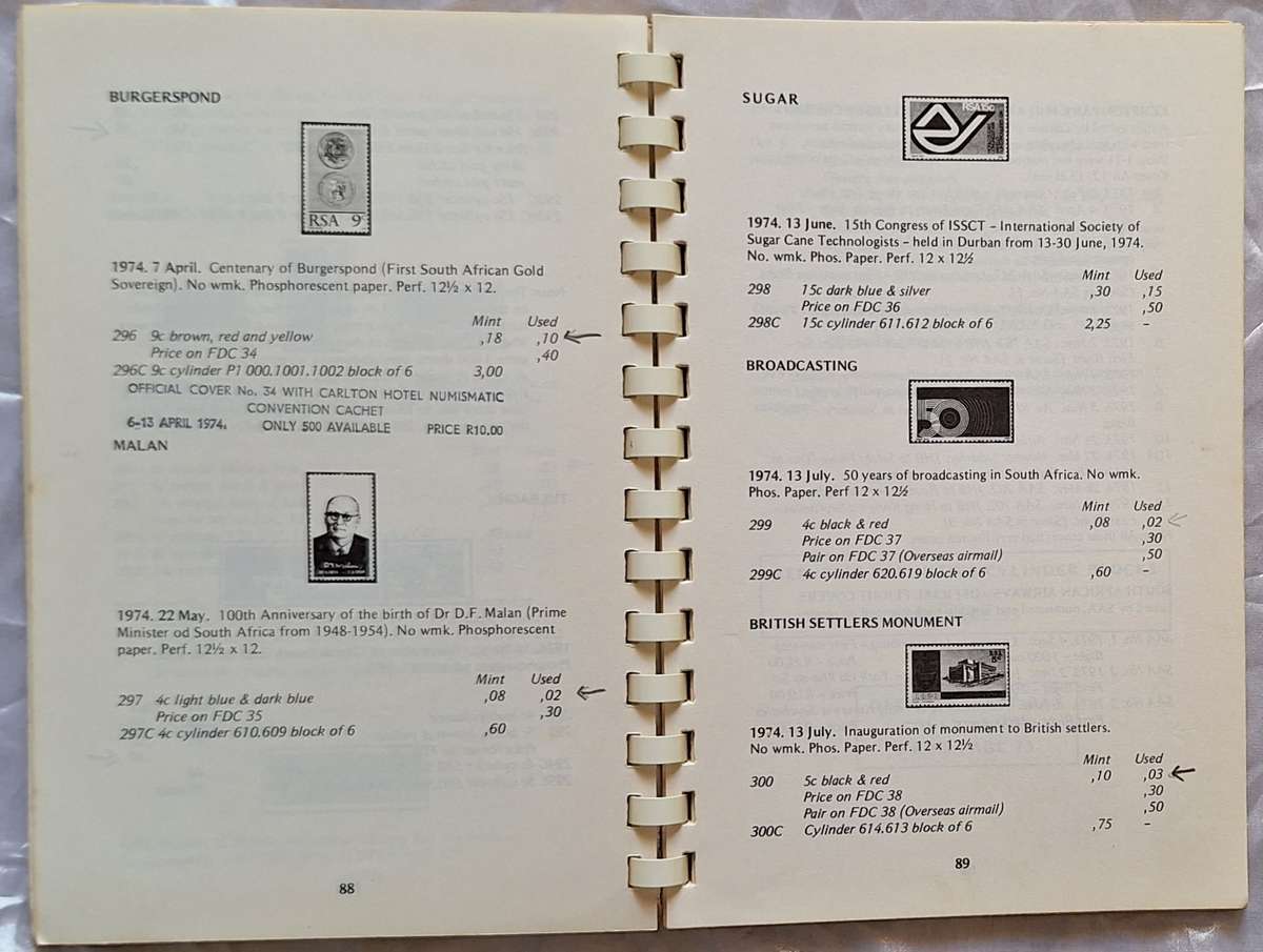 Stamps of South Africa & South West Africa Ed: B Joseph and J Von Varendorff 1974 Spiral bound