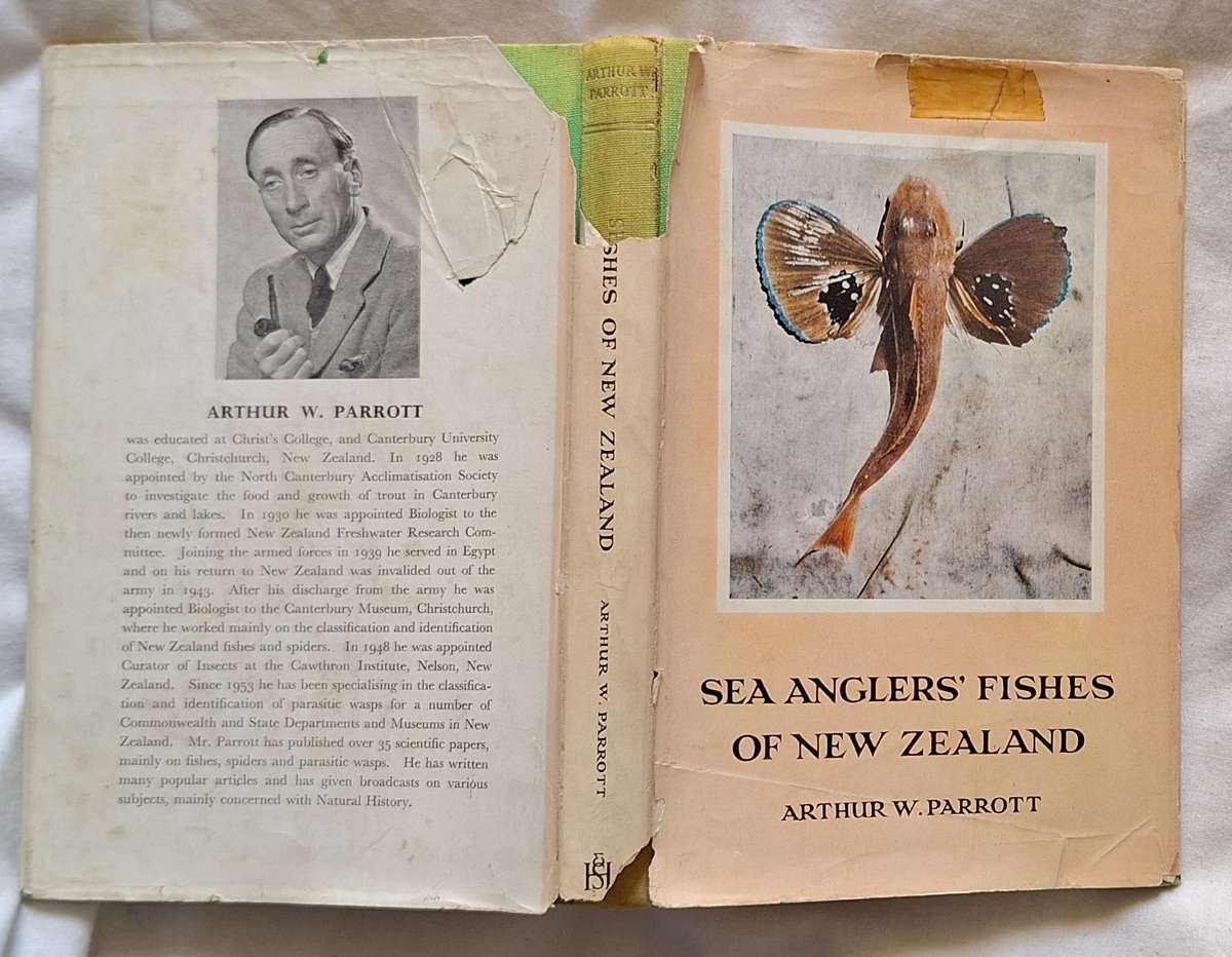 Sea Anglers' Fishes of New Zealand by Arthur W Parrott Hardcover 1957
