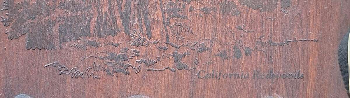 California Redwoods Plaque with metal hanging hook