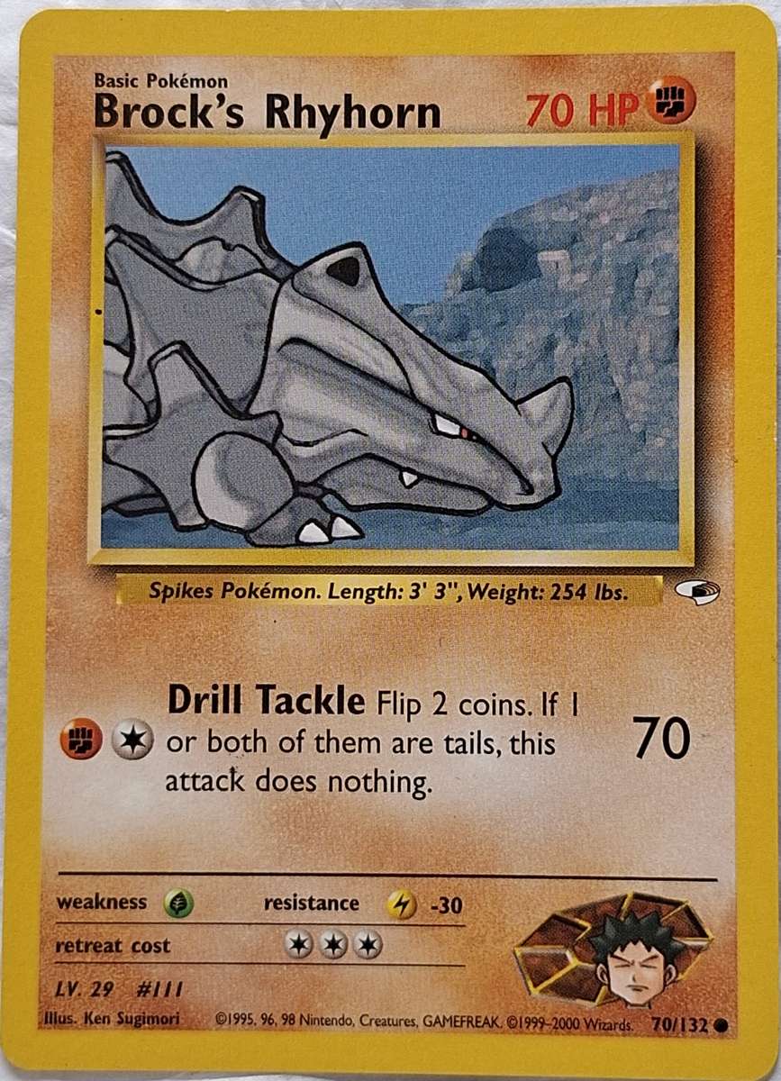 Pokemon 70/132 Brock's Rhyhorn