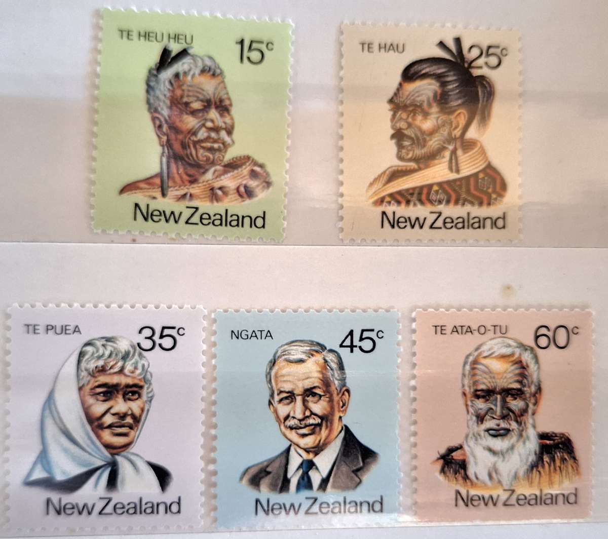 New Zealand 1980 Definitives Maori Personalities Set of 5 Mint stamps