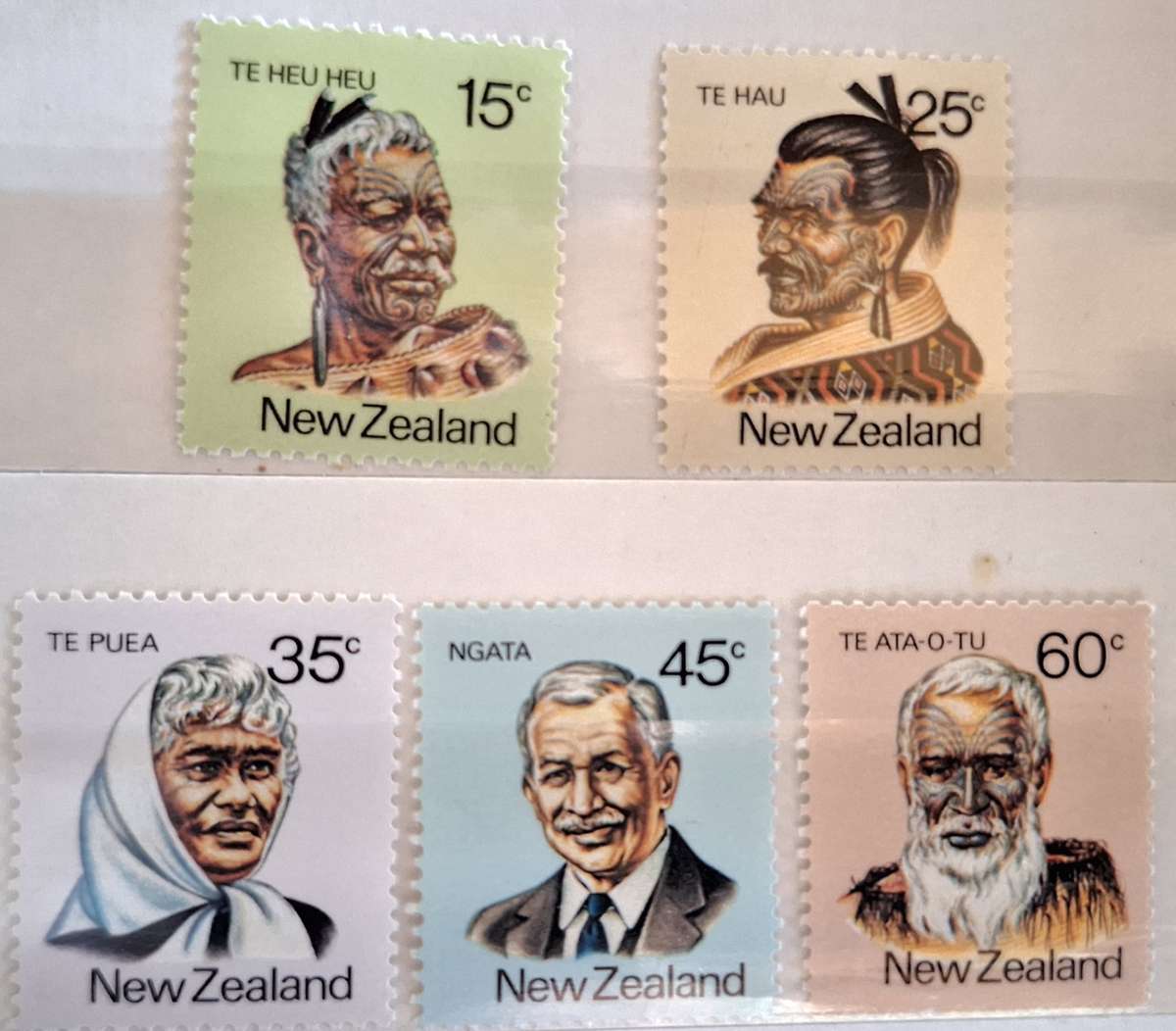 New Zealand 1980 Definitives Maori Personalities Set of 5 Mint stamps