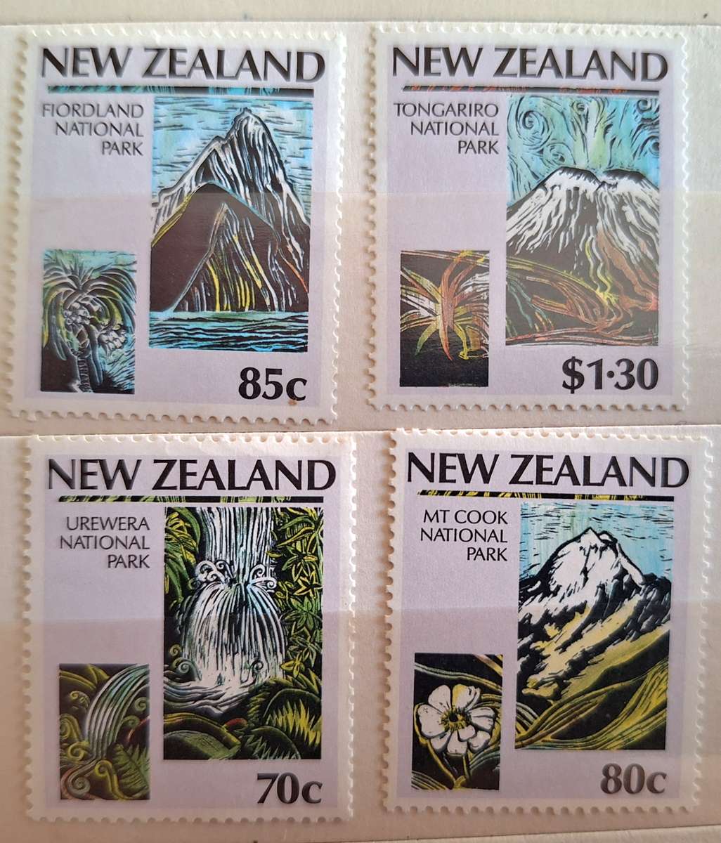 New Zealand 1987 National Parks Set of 4 Mint stamps