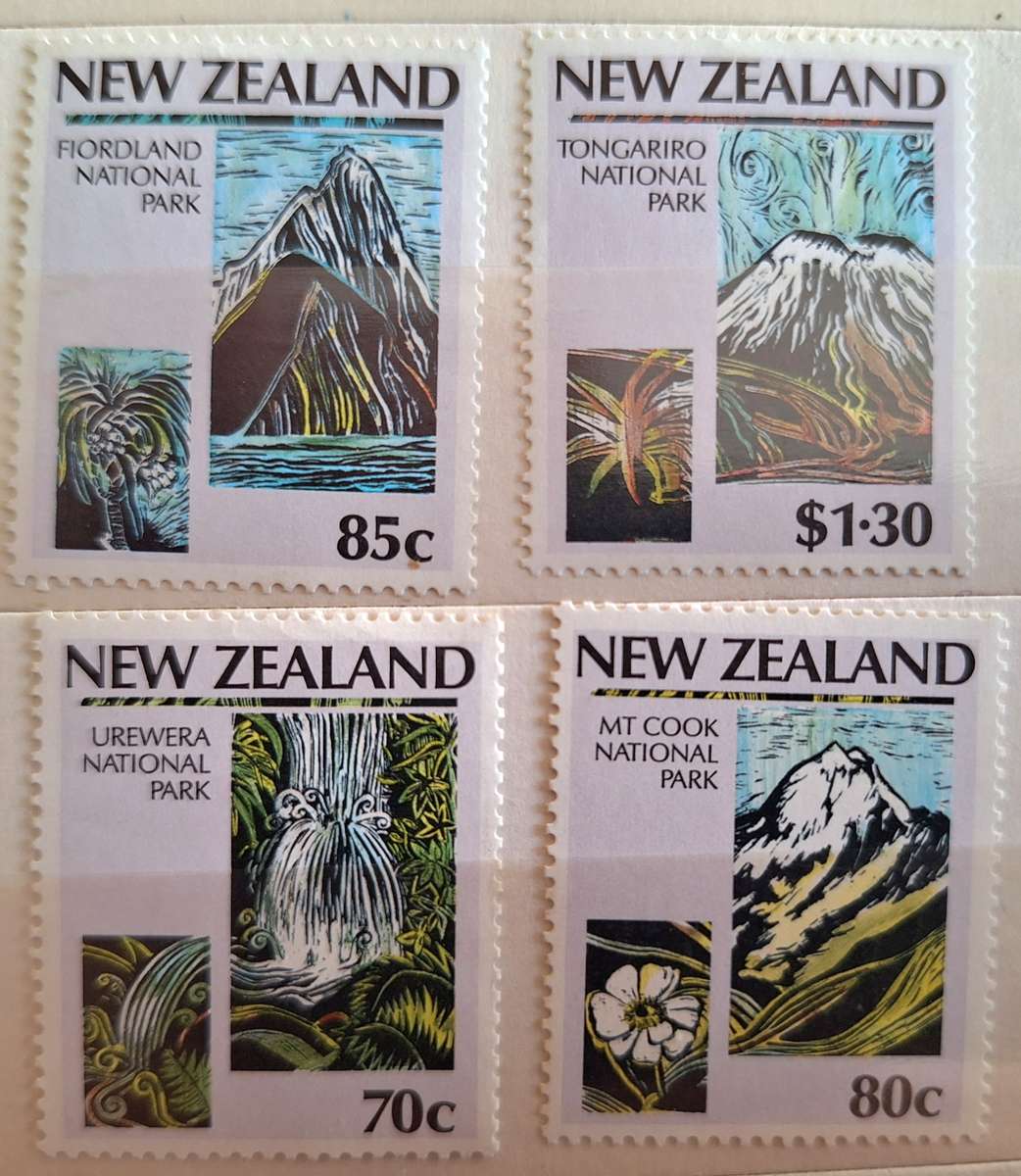 New Zealand 1987 National Parks Set of 4 Mint stamps