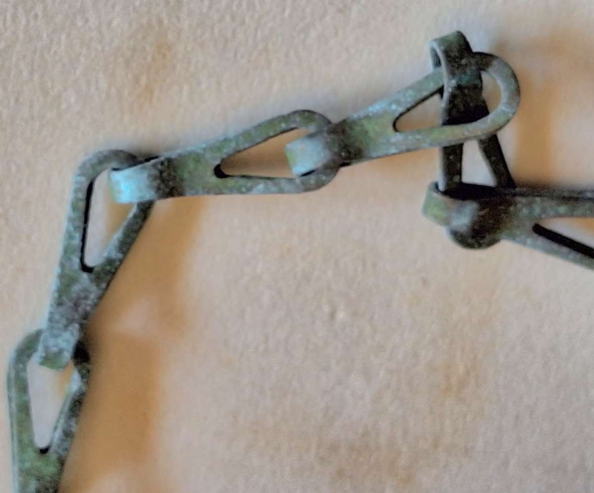 Vintage Chain Mounted Horn Wall Hanging