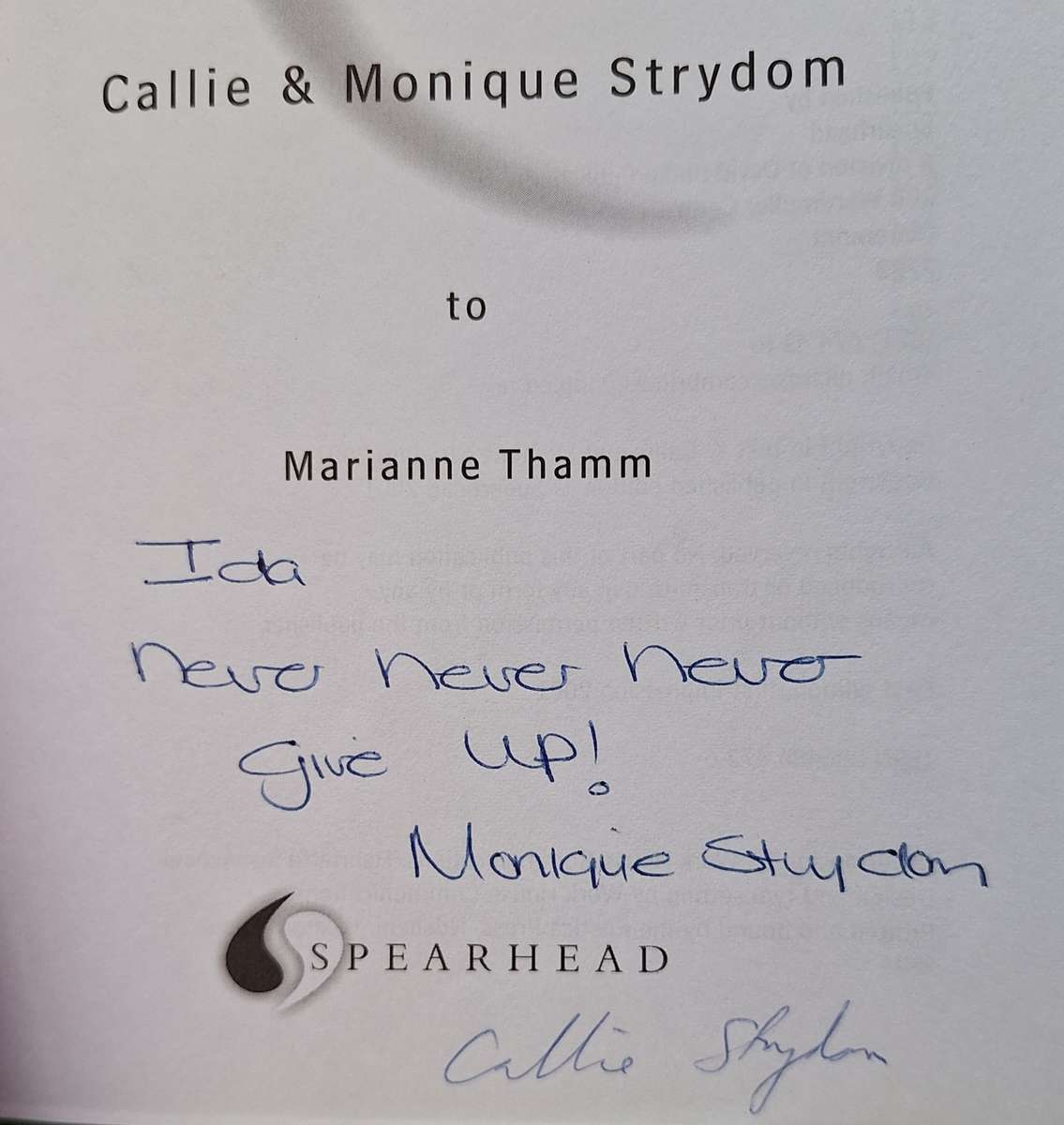 Shooting the Moon by Callie and Monique Strydom with Marianne Thamm Paperback Signed