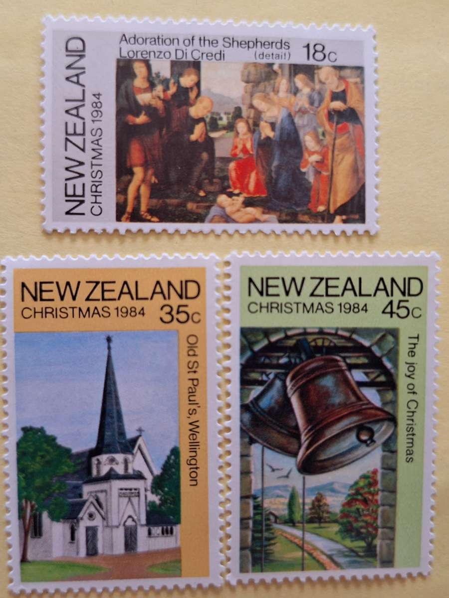 New Zealand 1984 Christmas Set of 3 Unused Hinged stamps