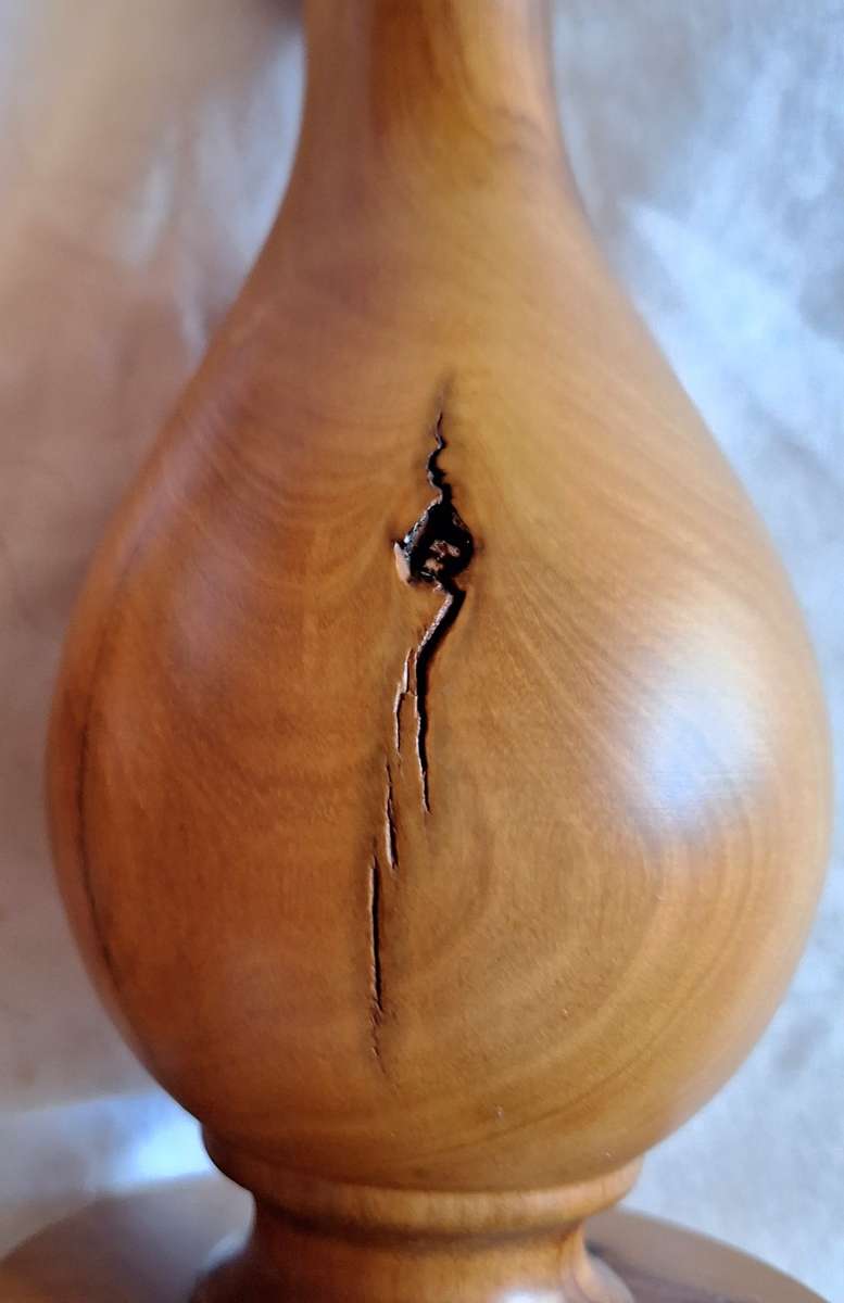 Pair of Stinkwood Bedside Lamps