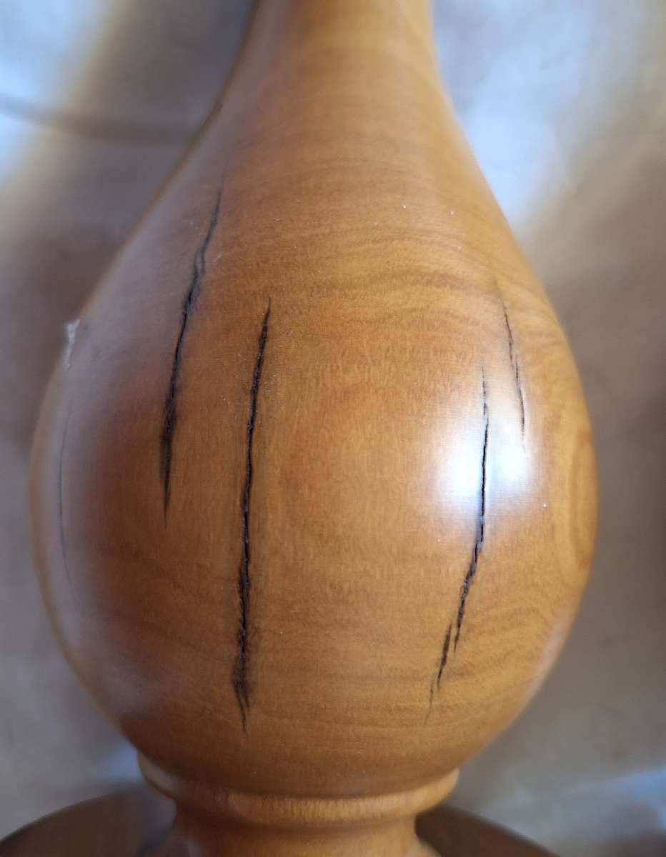 Pair of Stinkwood Bedside Lamps