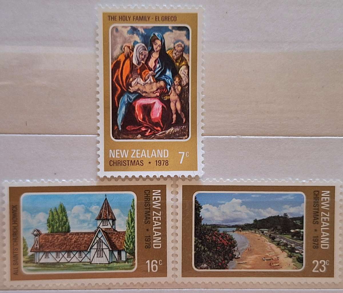 New Zealand 1978 Christmas Set of 3 Mint stamps