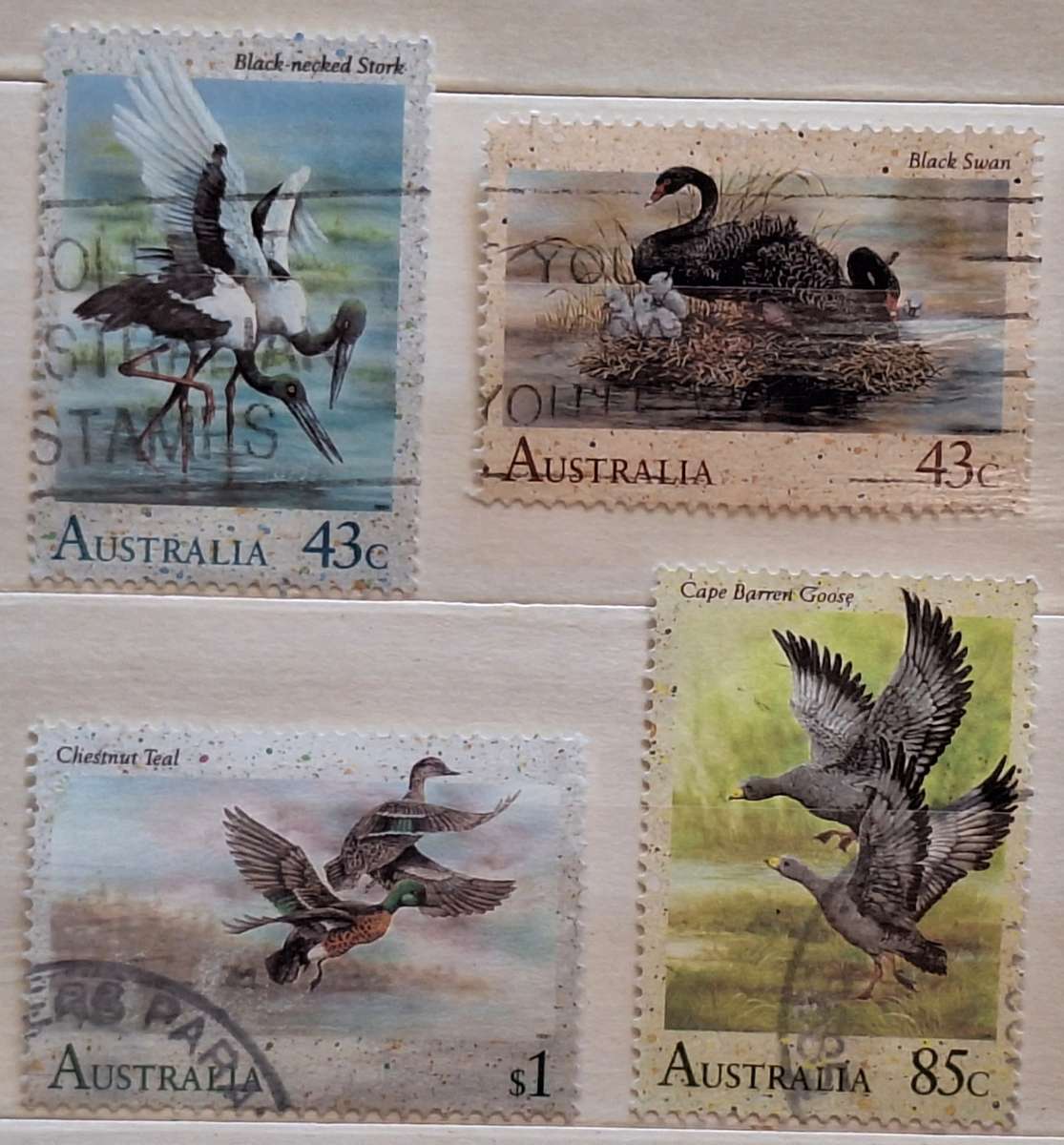 Australia 1991 Water Birds Set of 4 Used Hinged stamps