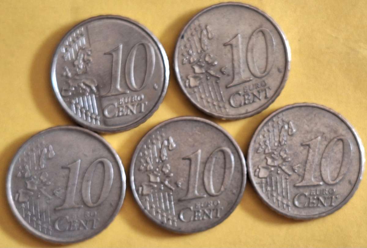 Portugal 2002 2018 Spain 2000 Germany 2002F 2002J 5x Euro cents Nordic Gold