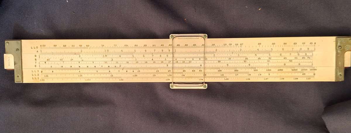 Vintage KEUFFEL & ESSER Slide Rule Model 4092-3 with Case Made in USA