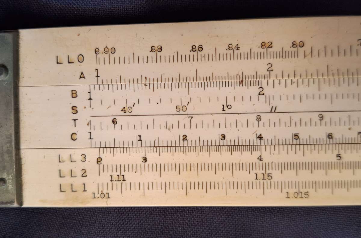 Vintage KEUFFEL & ESSER Slide Rule Model 4092-3 with Case Made in USA