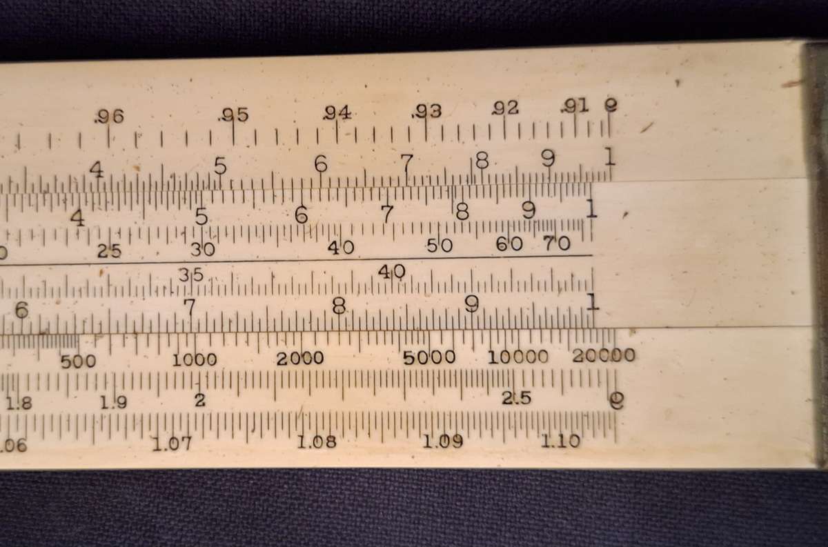 Vintage KEUFFEL & ESSER Slide Rule Model 4092-3 with Case Made in USA