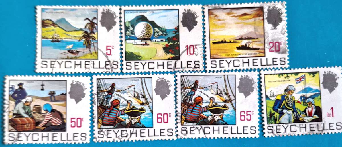 Seychelles 1969 Definitives History of the Seychelles 7 Used stamps