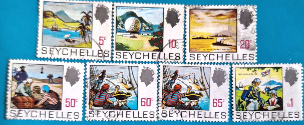 Seychelles 1969 Definitives History of the Seychelles 7 Used stamps