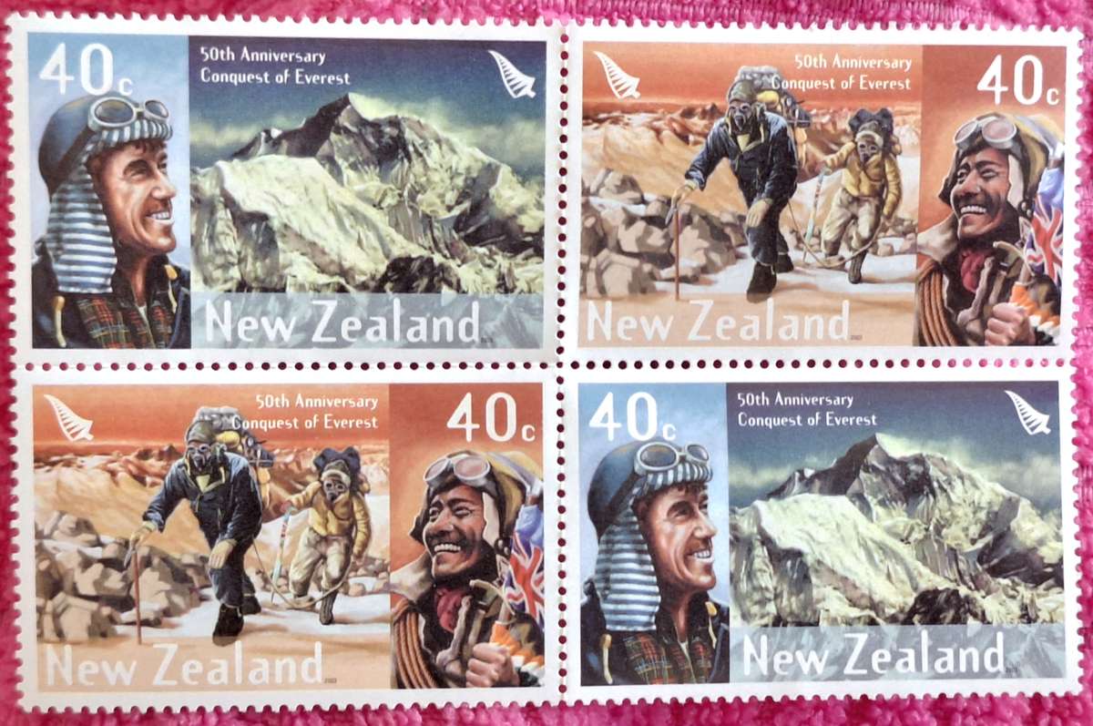 New Zealand 2003 Conquest of Everest Se-tenant Block of 4 Unused Hinged stamps