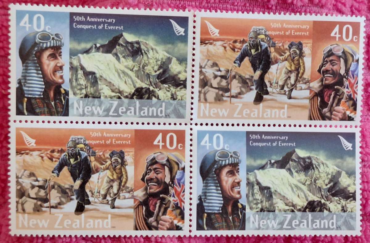 New Zealand 2003 Conquest of Everest Se-tenant Block of 4 Unused Hinged stamps