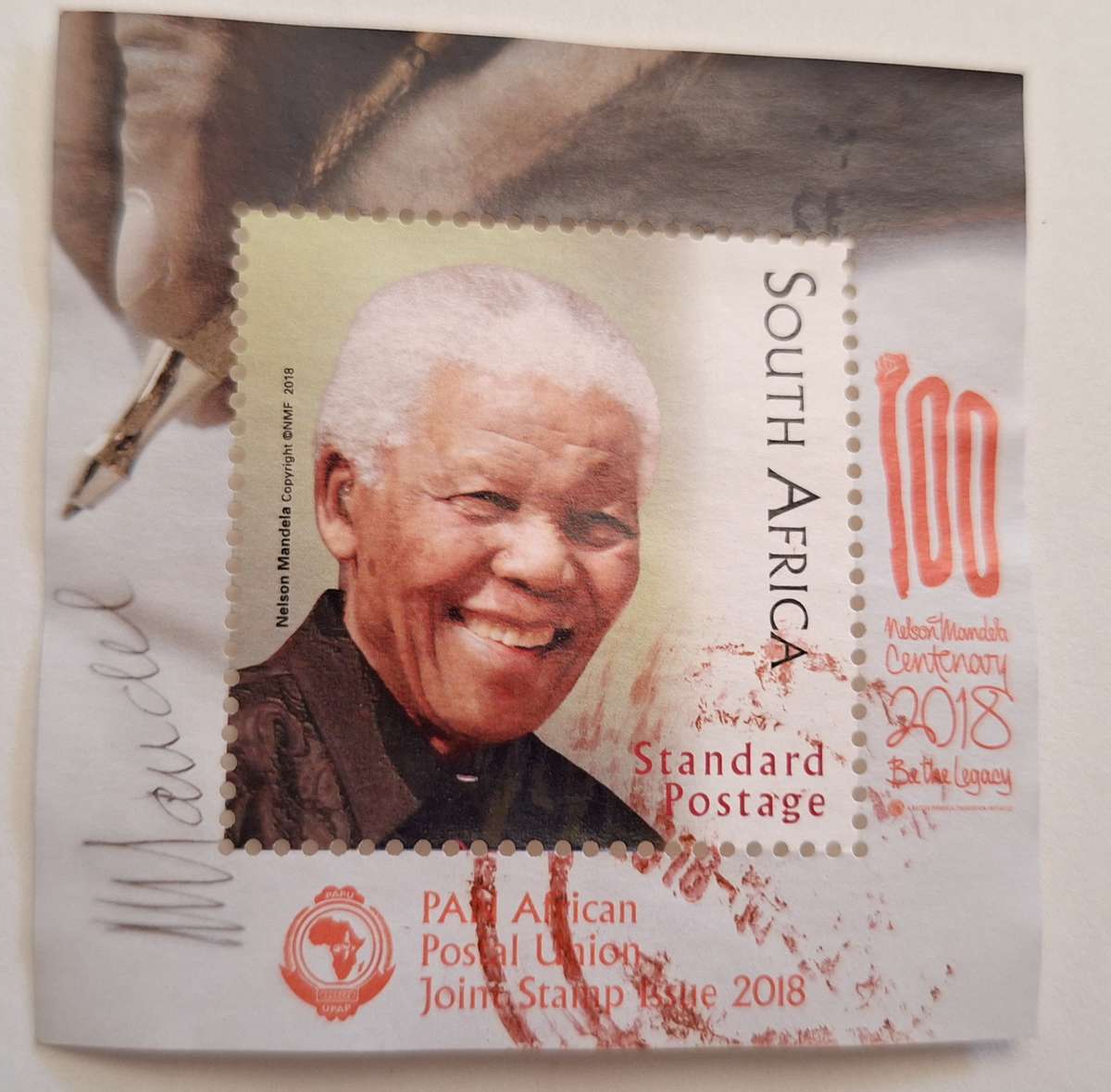 South Africa 2018 Nelson Mandela Centenary Pan African Joint Issue 1 Used Souvenir Sheet
