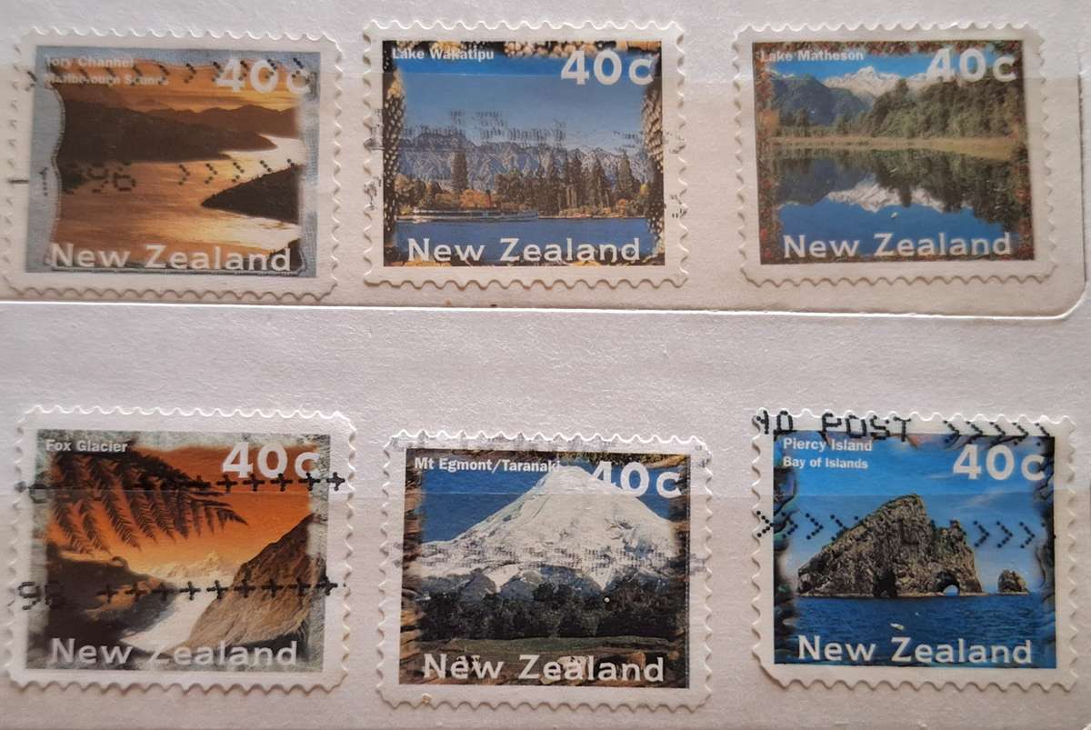New Zealand 1996 Self Adhesive Definitives Set of 6 Used stamps
